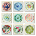 Pretty Plate Set of 9 by Jenny Westenhofer by Jenny Westenhofer — curated Urban Garden print for King Interiors