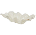 BRUSHED CREAM SCALLOP BOWL - RECTANGLE