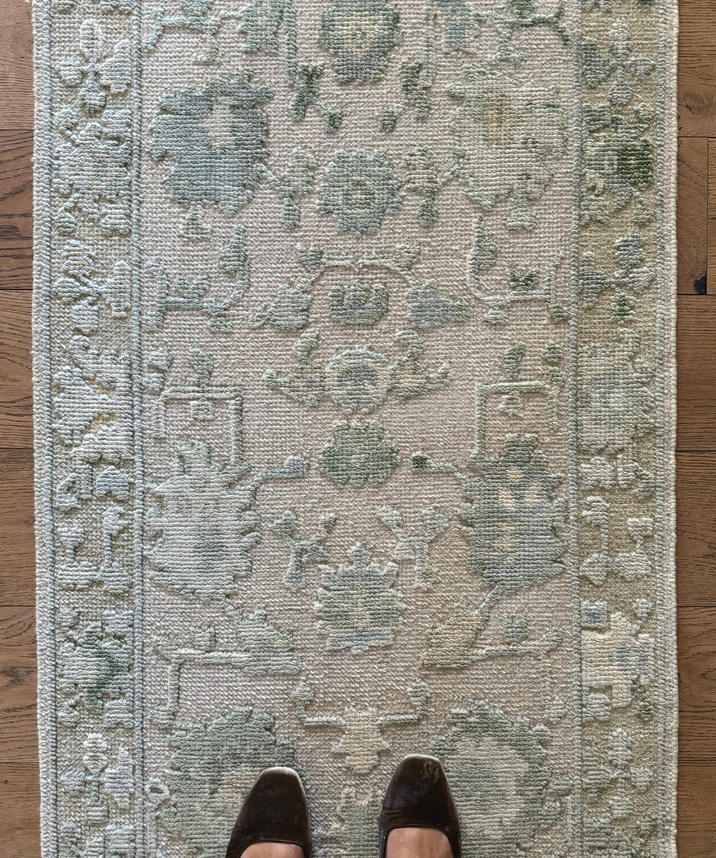 Cantrell modern Oushak rug by Milagro Collective