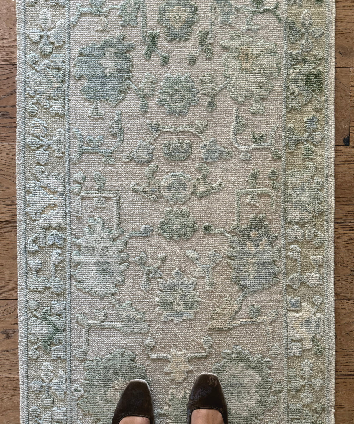 Cantrell modern Oushak rug by Milagro Collective