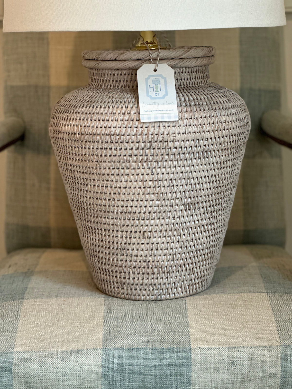 MACON TABLE LAMP  LARGE - WHITE WASH