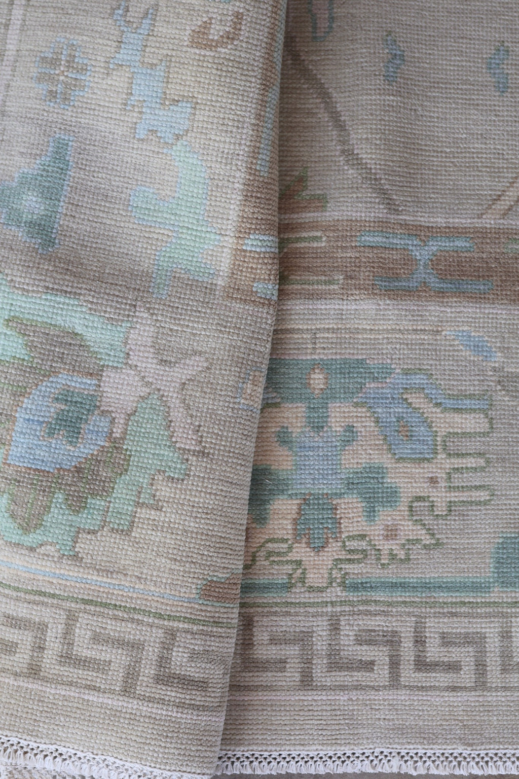 Harrison modern Oushak rug by Milagro Collective