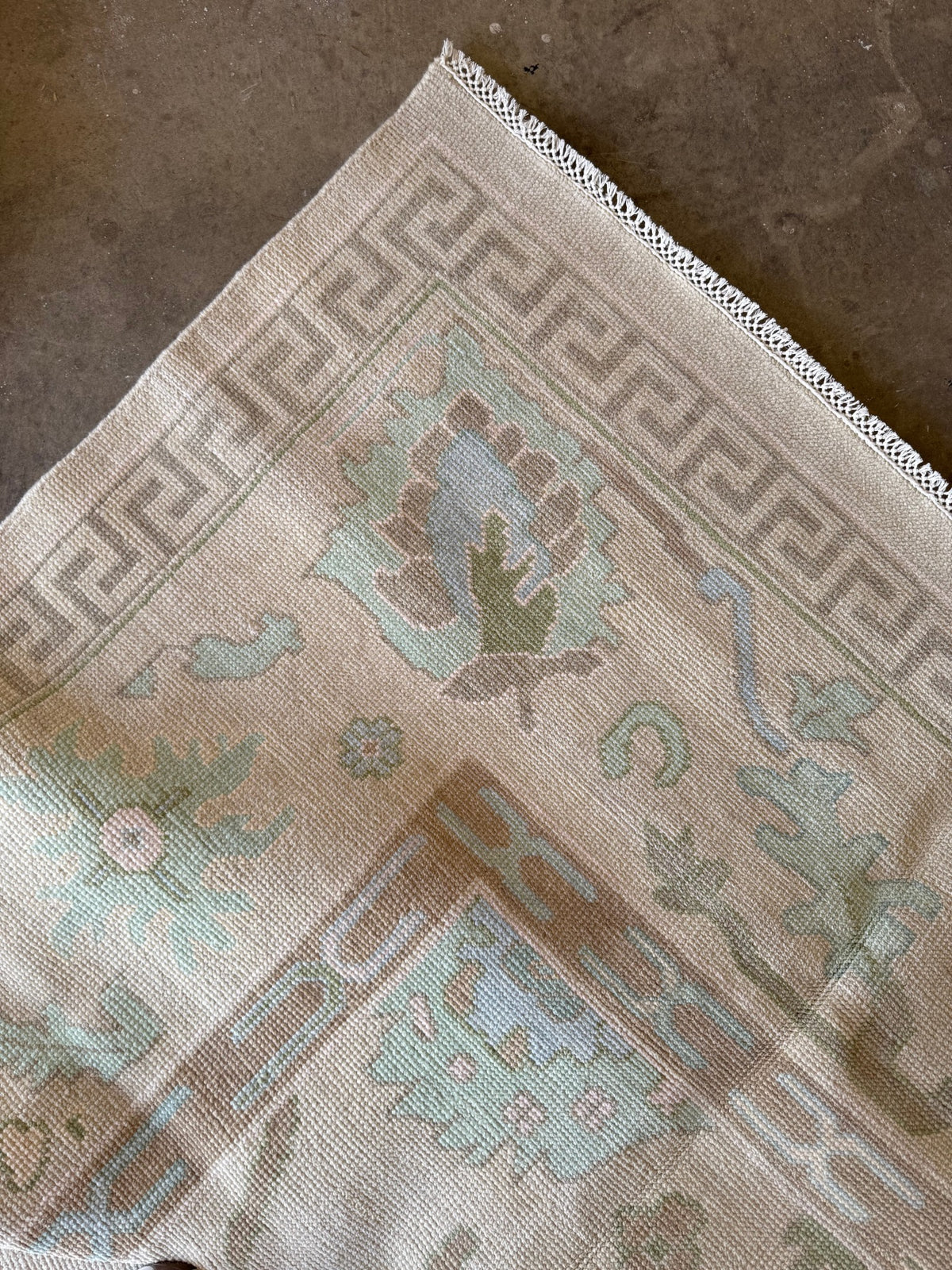Harrison modern Oushak rug by Milagro Collective