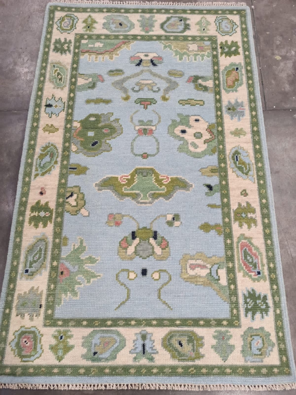 Hensley modern Oushak rug by Milagro Collective