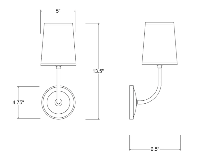 JAMESTOWN WALL SCONCE - ANTIQUE BRASS FINISH