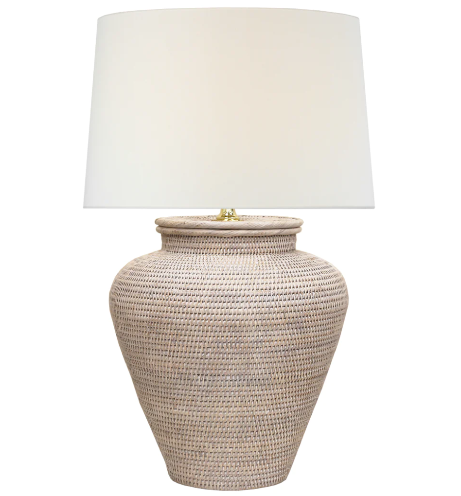 MACON TABLE LAMP  LARGE - WHITE WASH