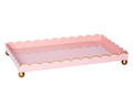 SCALLOP RECTANGULAR TRAY - BLUSH