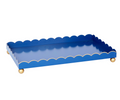 SCALLOP RECTANGULAR TRAY -  NAVY