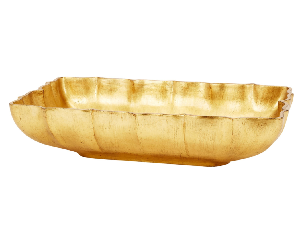 GOLD GESSO BOWL - RECTANGLE
