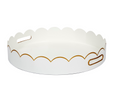 SCALLOP ROUND TRAY - WHITE