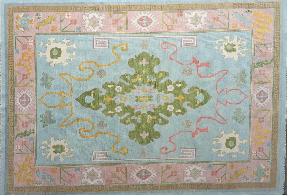 Hennessey modern Oushak rug by Milagro Collective