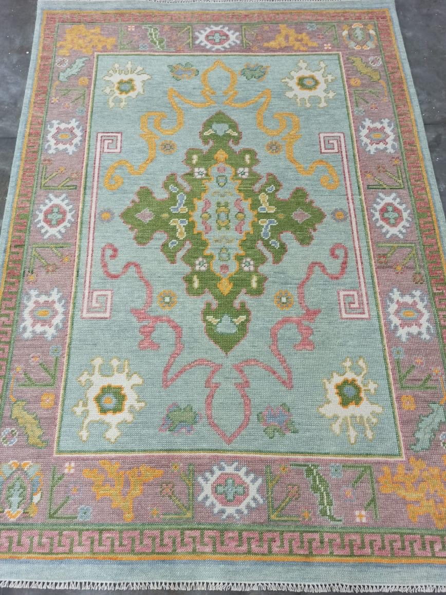Hennessey modern Oushak rug by Milagro Collective