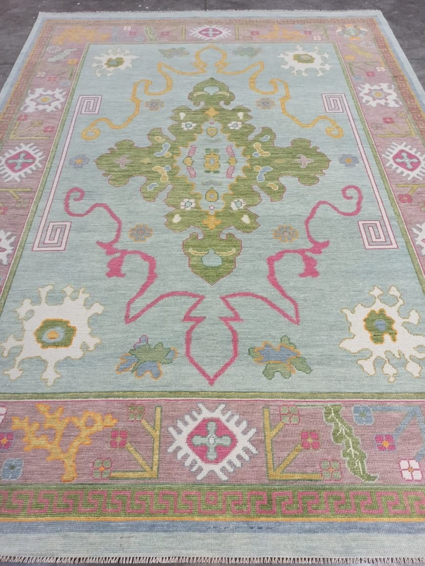 Hennessey modern Oushak rug by Milagro Collective