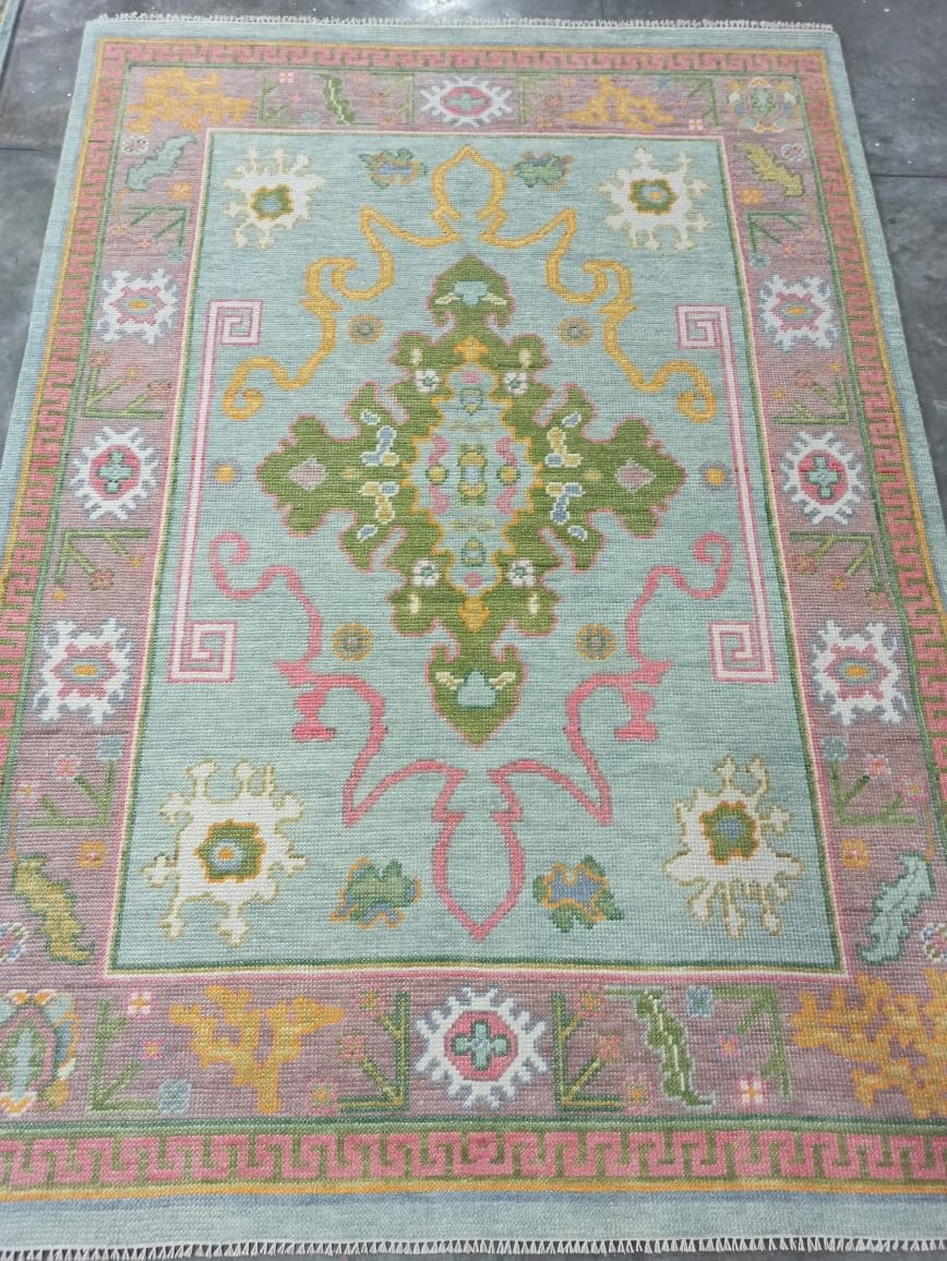 Hennessey modern Oushak rug by Milagro Collective