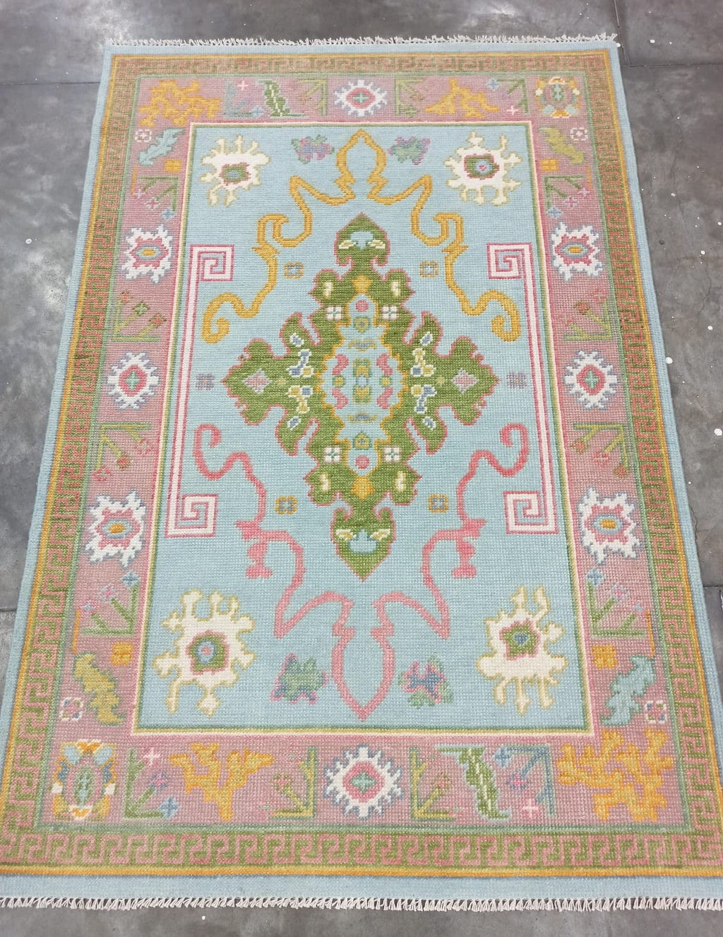 Hennessey modern Oushak rug by Milagro Collective