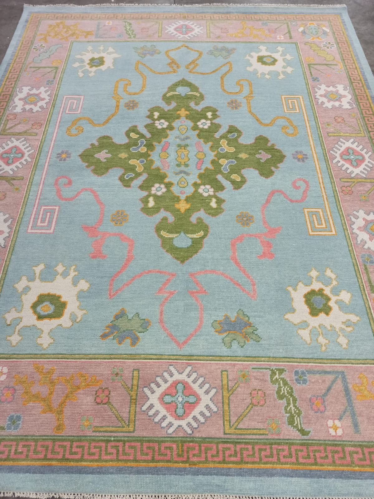 Hennessey modern Oushak rug by Milagro Collective
