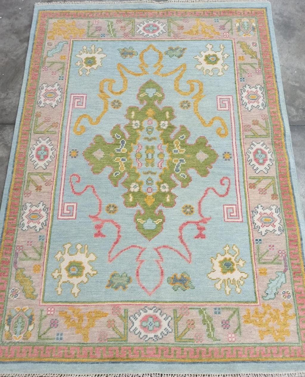 Hennessey modern Oushak rug by Milagro Collective