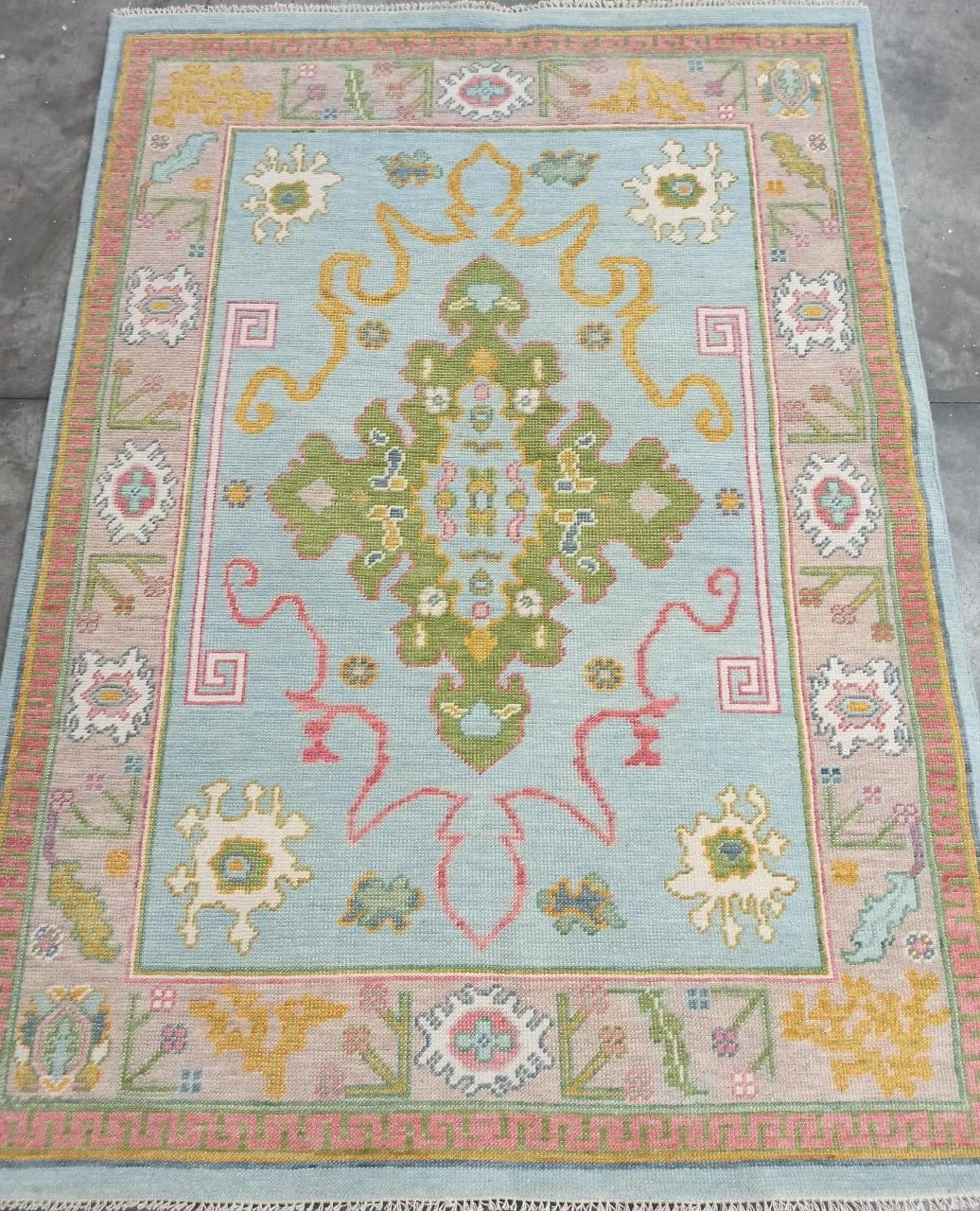Hennessey modern Oushak rug by Milagro Collective
