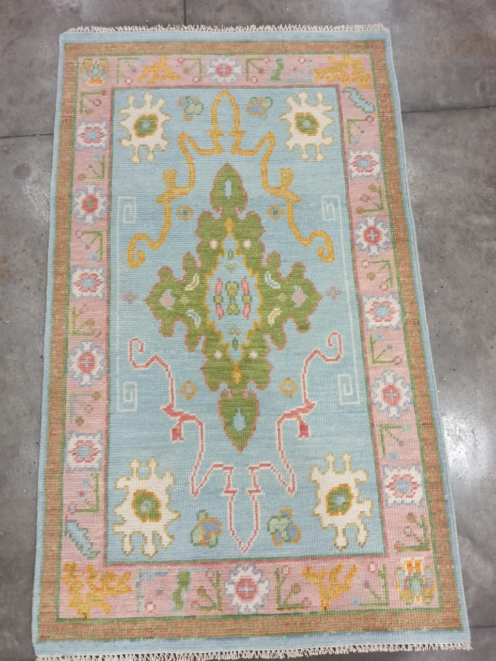 Hennessey modern Oushak rug by Milagro Collective