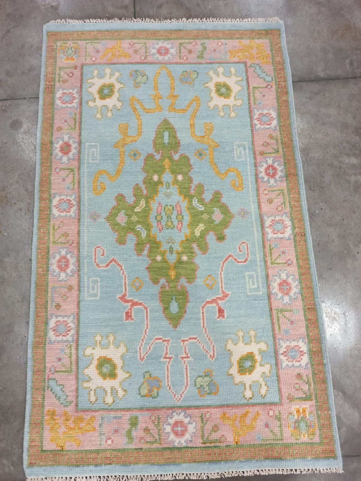 Hennessey modern Oushak rug by Milagro Collective